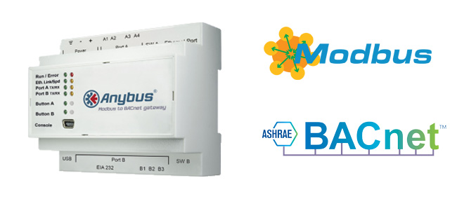 Anybus modbus to knx gateway