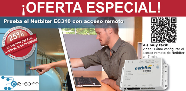 Prueba el Acceso Remoto de Netbiter EC310 con 25% de dto. Antes del 31 de Diciembre