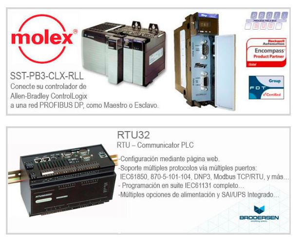 Pasarelas aplicadas a norma IEC61850…// Tarjetas de comunicación para PLCs Rockwell Automation