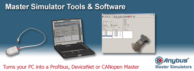 Anybus™ Master Simulator / Simulador Maestro para Bus de Campo, - Para hacer pruebas...