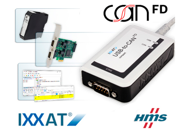 HMS lanza nuevos productos IXXAT para CAN FD