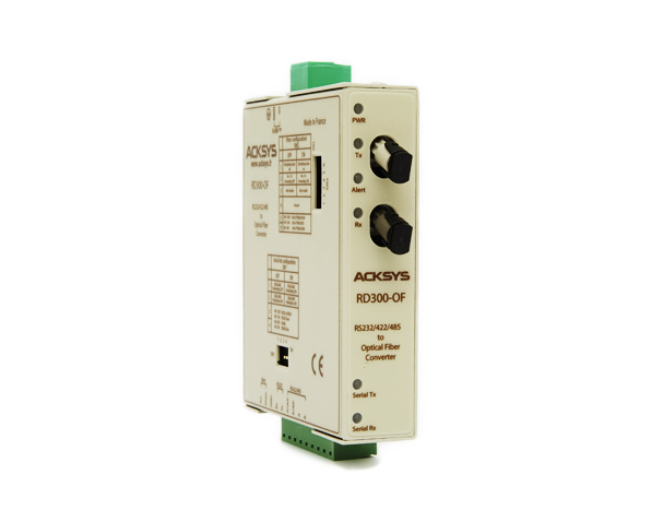 RD300-OF Universal serial RS232-RS422-RS485 to multimode optic fiber media converter (2 ST type connectors )