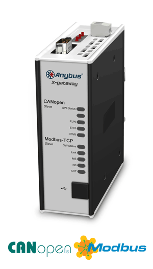 Anybus X-gateway - CANopen Slave - Modbus TCP Server	