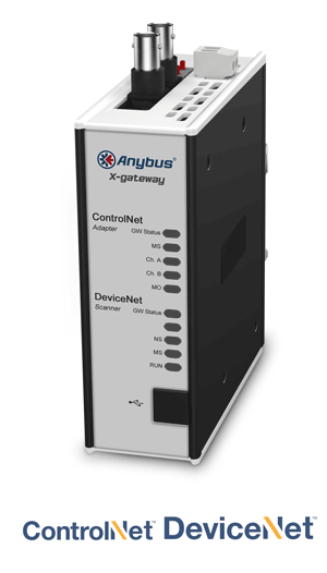 
		Anybus X-gateway – DeviceNet Scanner - ControlNet Adapter
	