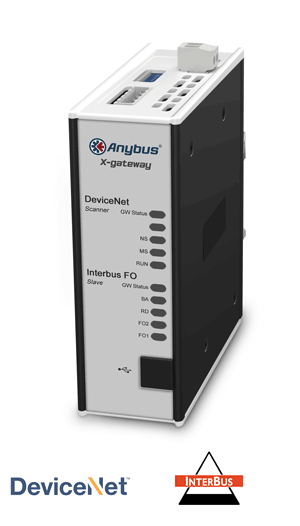 
		Anybus X-gateway – DeviceNet Scanner - Interbus FO Slave
	