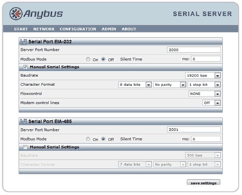 Configure the Serial Server