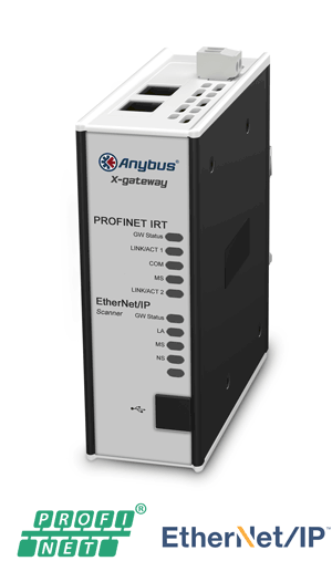 
		Anybus X-gateway – EtherNet/IP Scanner- PROFINET-IRT Device
	