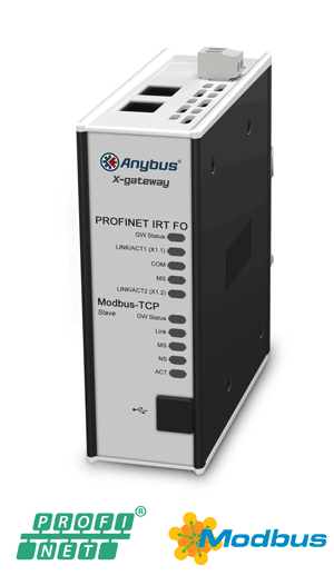 
		Anybus X-gateway – Modbus TCP Server - PROFINET-IRT FO Device
	