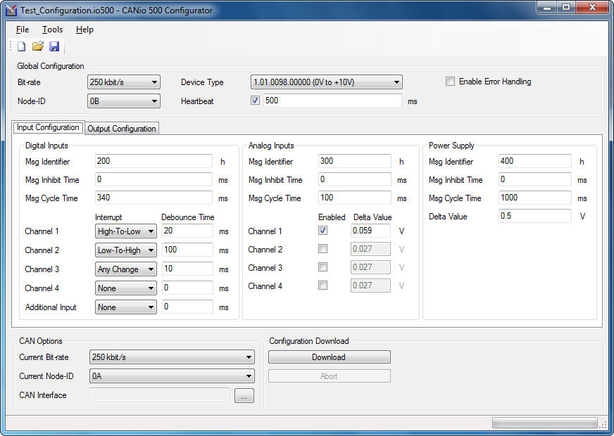 Configuration Tool for the IXXAT IO Modules