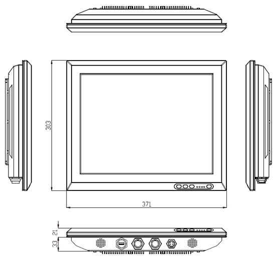 VS IP65 Stainless Steel Panel PC 15"