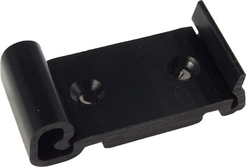 Plastic DIN rail holder on a Gnome485 converter