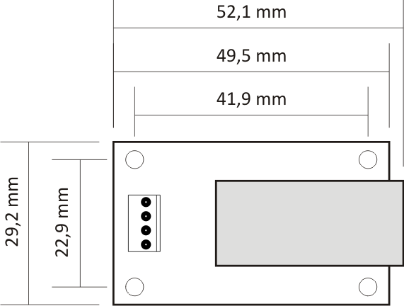 GNOME232 TTL - dimensions