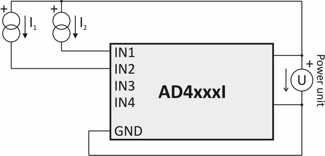 Current sensor connections - example 2