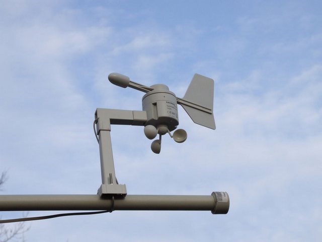 Installed wind sensor