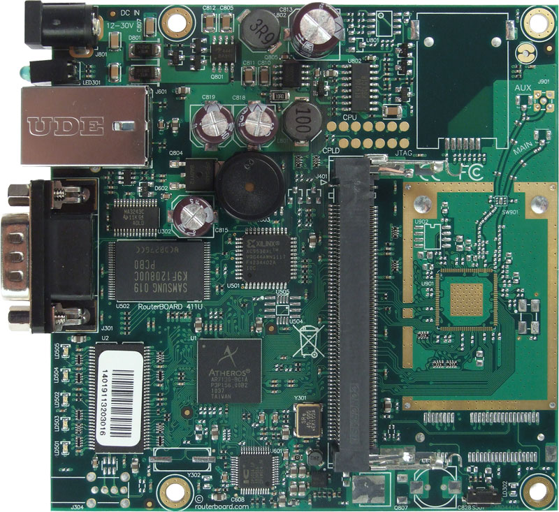 RouteBoard Mikrotik with thermometer