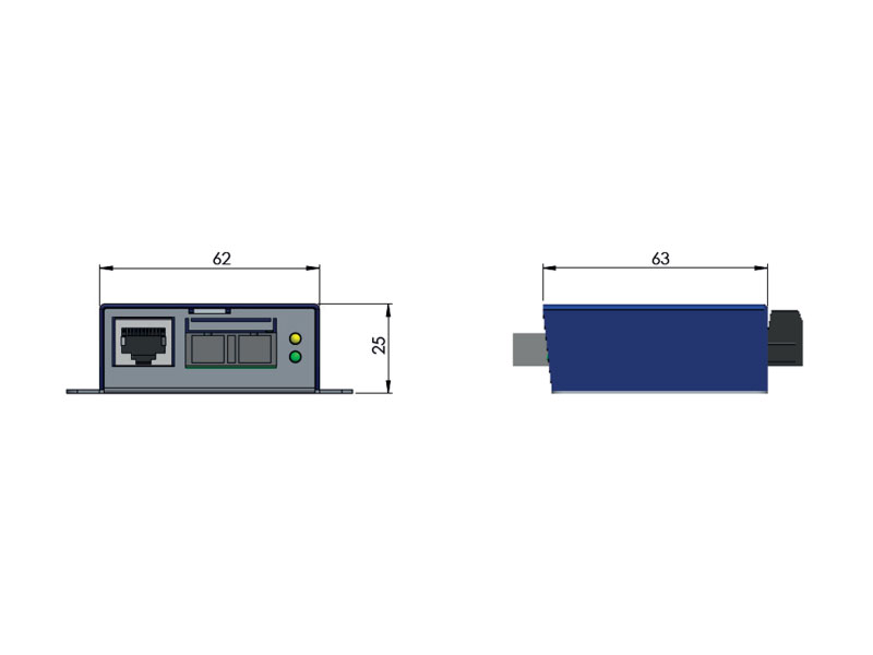 EL100-XS Dimensions