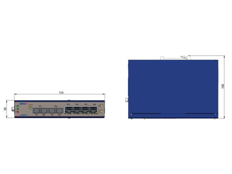 EL100-4U Dimensiones