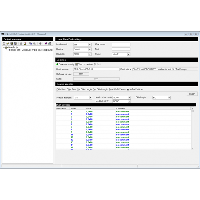 RESI-DMX-MODBUS