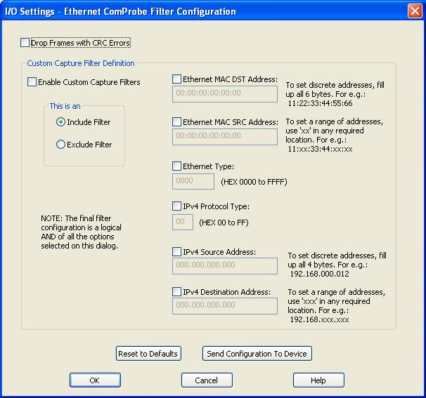 Ethernet ComProbe Hardware Settings Dialog2