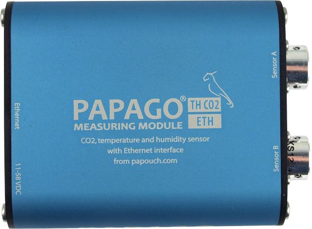 PAPAGO TH CO2 ETH: CO2, temperature and humidity sensor with Ethernet