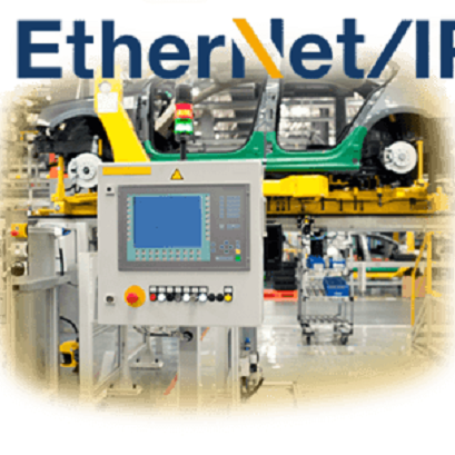 Red industrial Ethernet IP