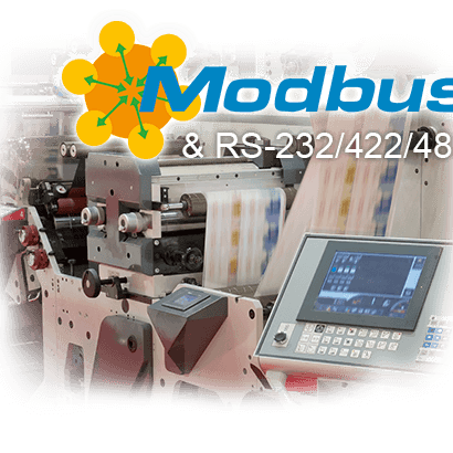 Red industrial Modbus RTU